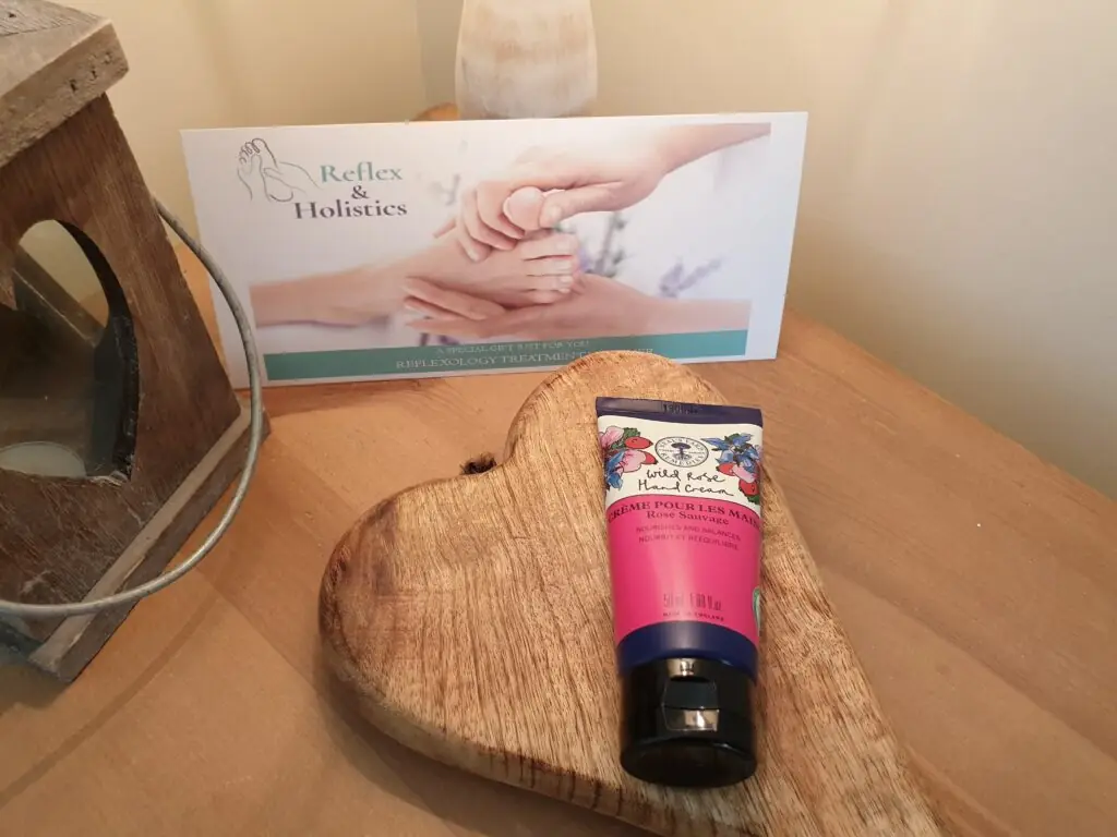 Wild Rose hand cream with a reflexology voucher